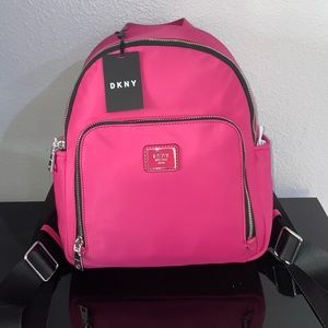 DKNY Fuchsia Nylon Backpack Adjustable Straps NWT